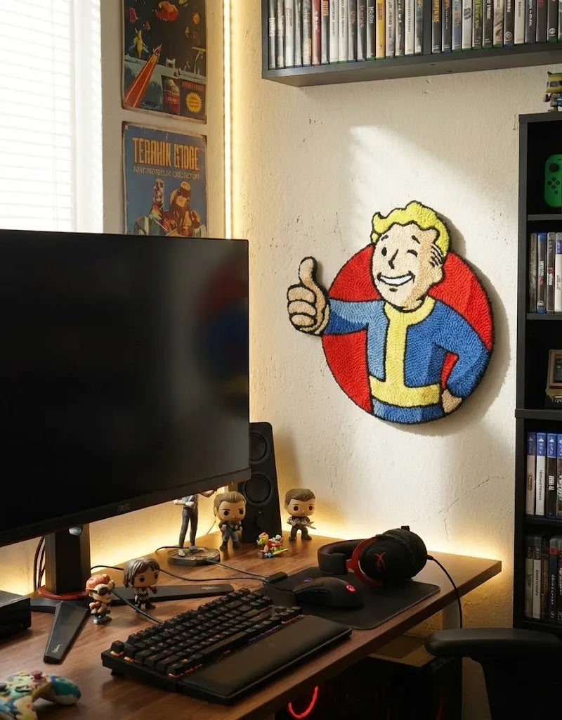FalloutFallout Vault Boy | Handmade Punch Needle Wall hanging