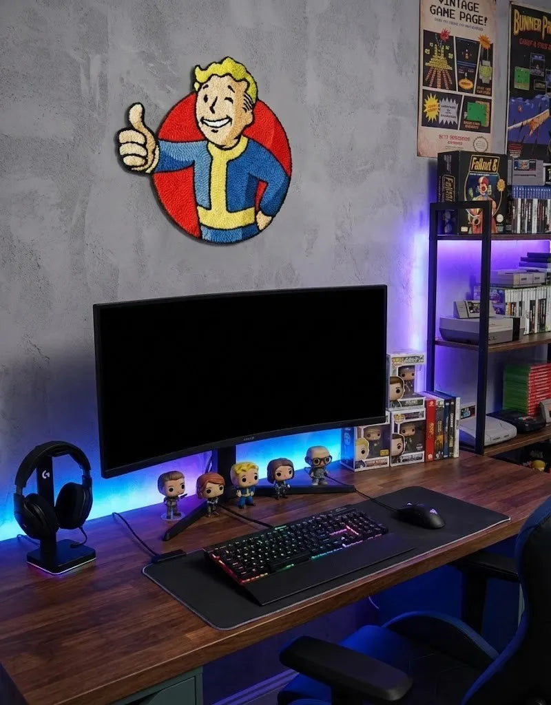 FalloutFallout Vault Boy | Handmade Punch Needle Wall hanging