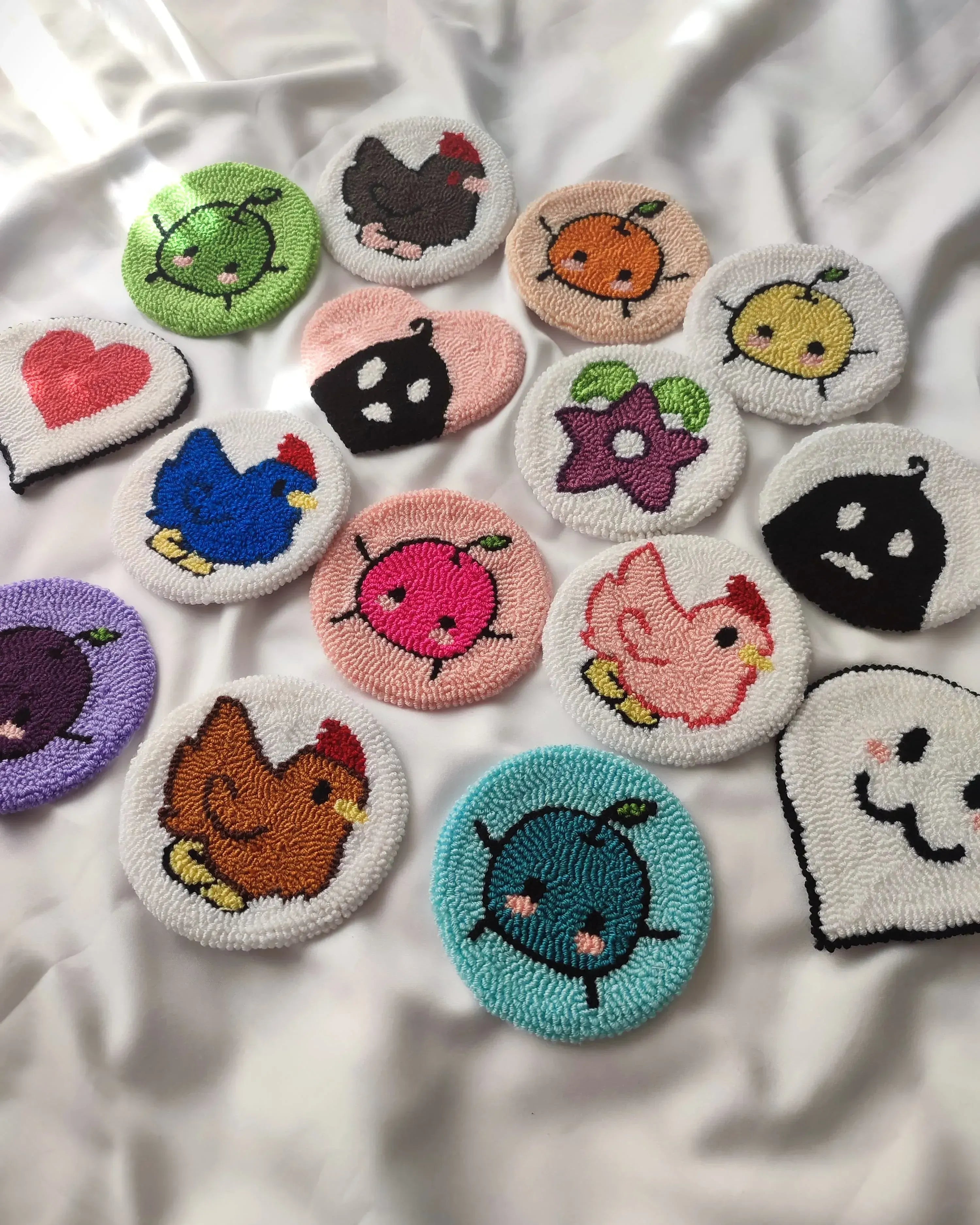Stardew Valley Punch Needle Coaster | Featuring Junimo, Stardrop & Krobus Designs | Perfect for Stardew Valley Fans