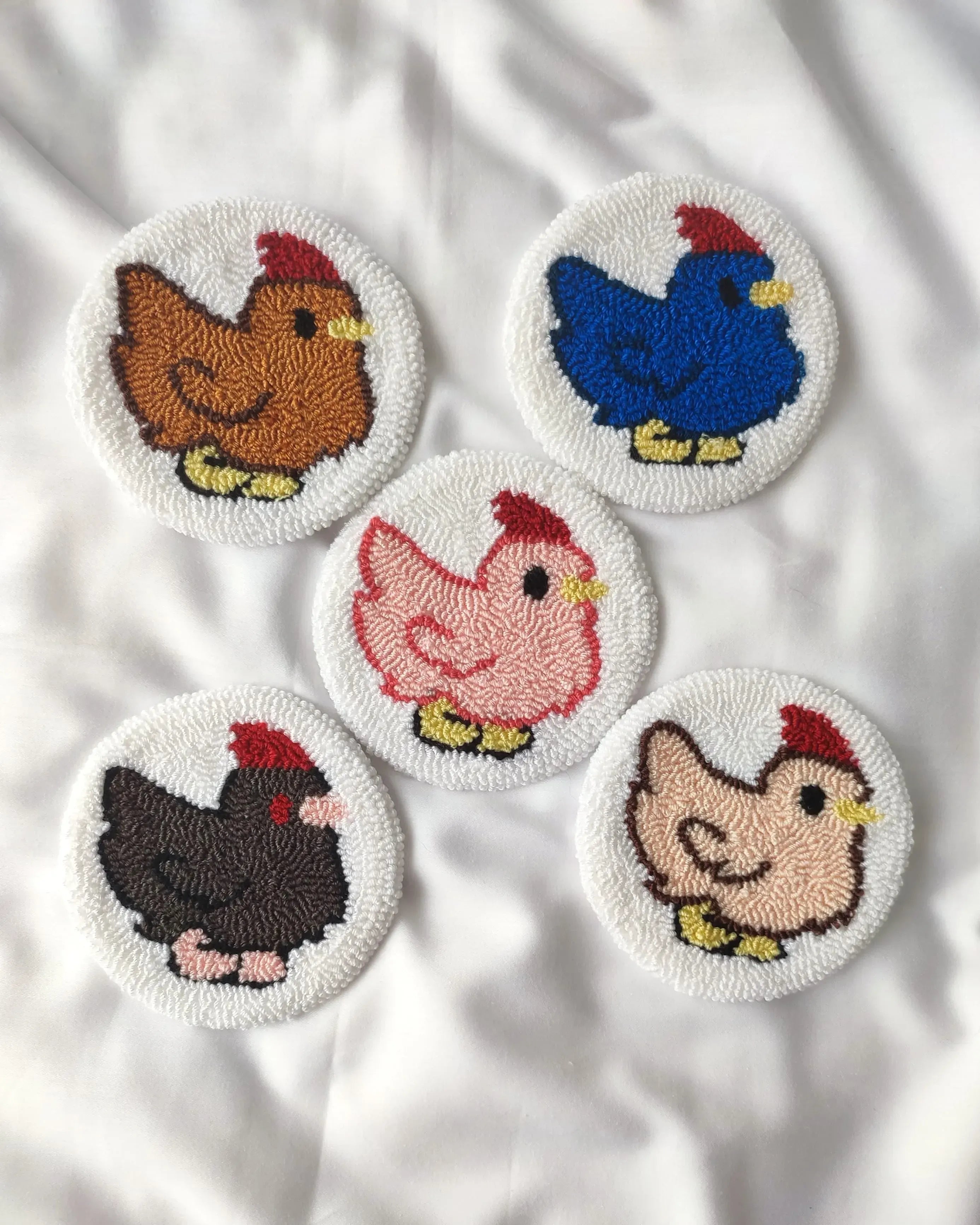 Stardew Valley Punch Needle Coaster | Featuring Junimo, Stardrop & Krobus Designs | Perfect for Stardew Valley Fans