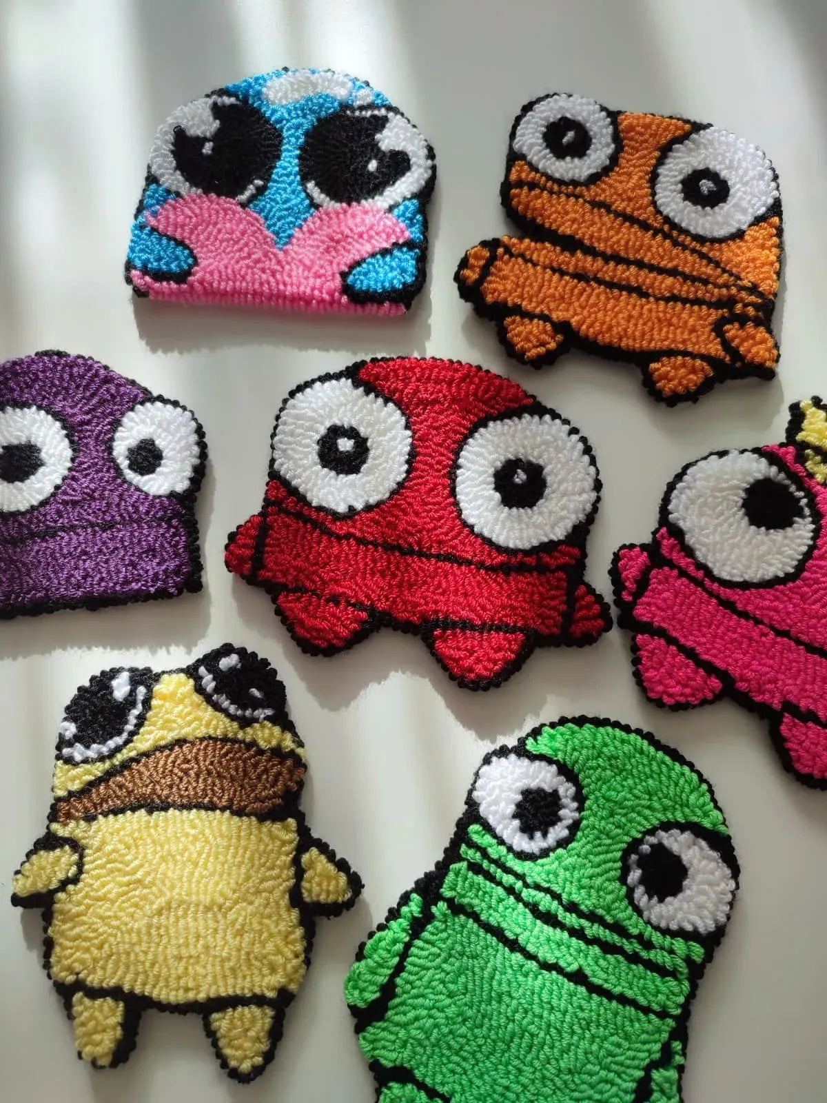 REPO Punch Needle Coaster, R.E.P.O Handmade Mug Rug, Gamer Gift, Best Friends Gift, Unique Gift Idea for Video Game Fans