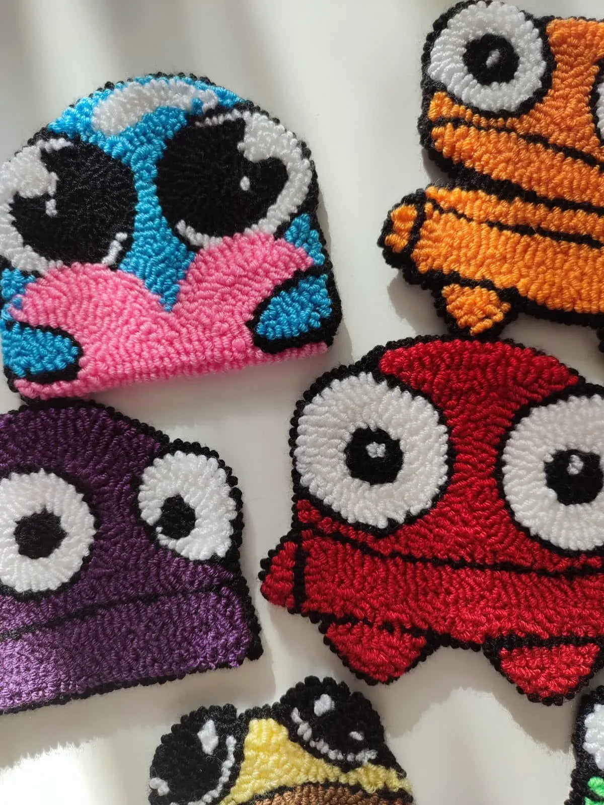 REPO Punch Needle Coaster, R.E.P.O Handmade Mug Rug, Gamer Gift, Best Friends Gift, Unique Gift Idea for Video Game Fans